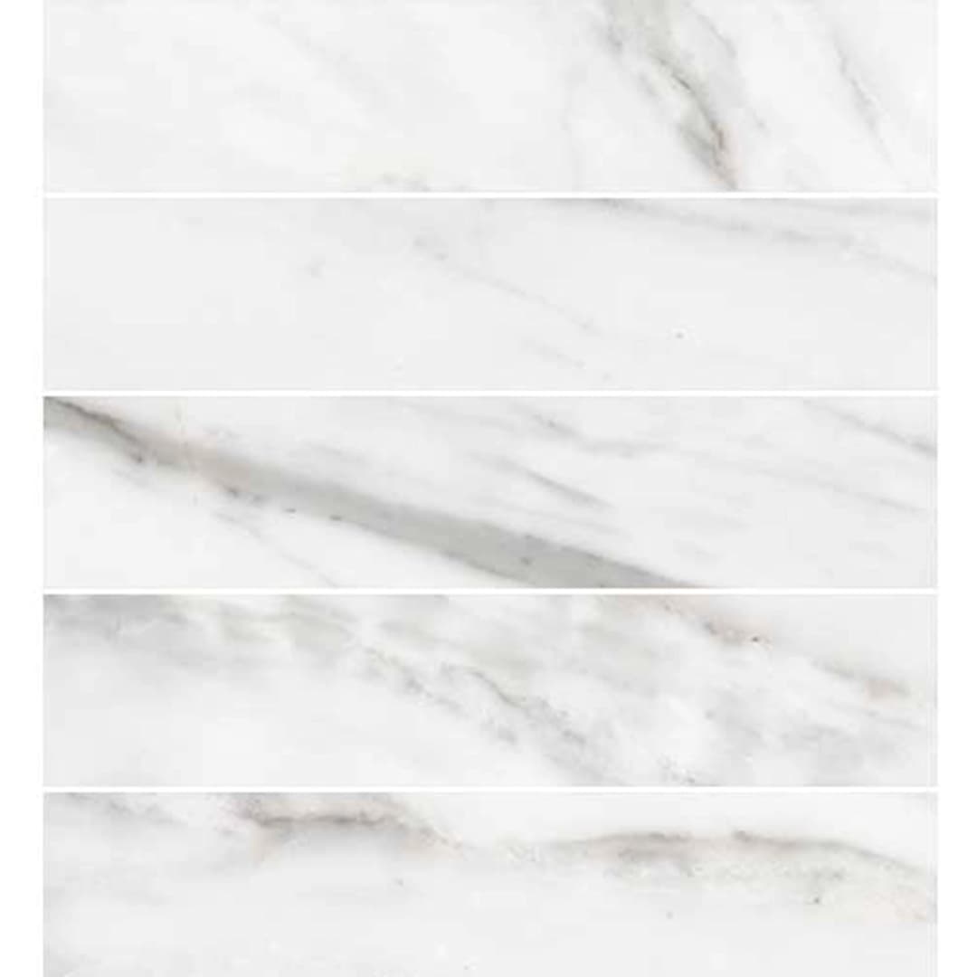 Porcelanato Love Affairs Strip Calacatta 10x50 cm