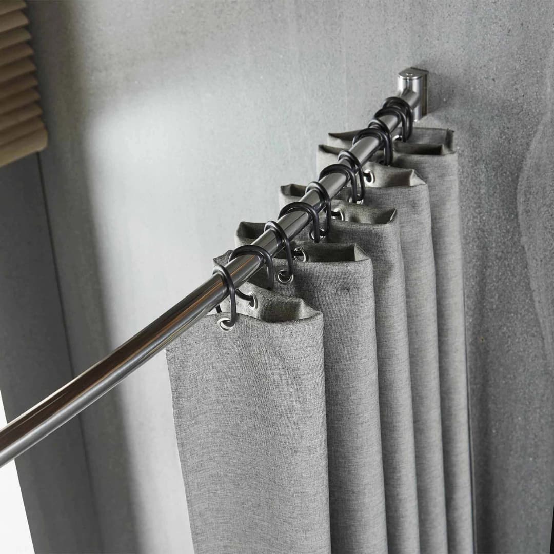 Barra de Cortina Barra Curva Acero Inoxidable 160 cm