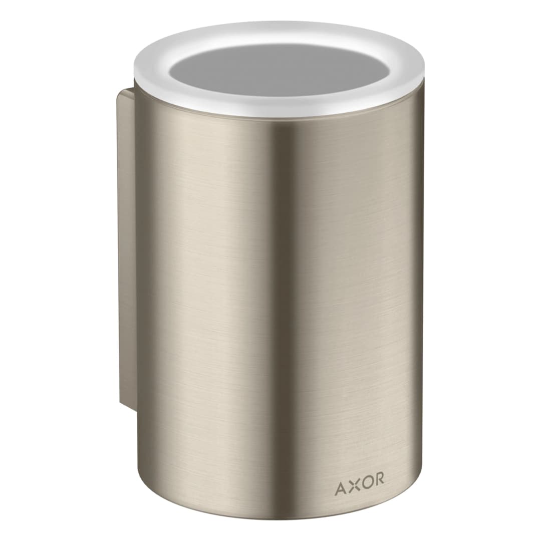 Portavaso Universal Vidrio y Metal Niquel 8.4x8.4x8.9 cm