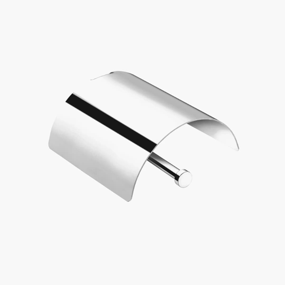 Portarrollo con tapa Logic inox. brillo