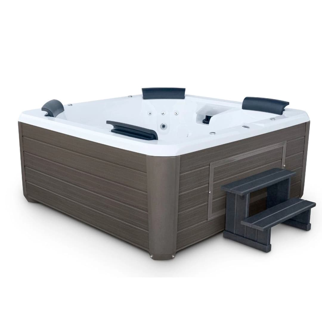 Spa My Place Lounge Slim Cuadrado con Faldon y Tapa Blanco 24 Jets