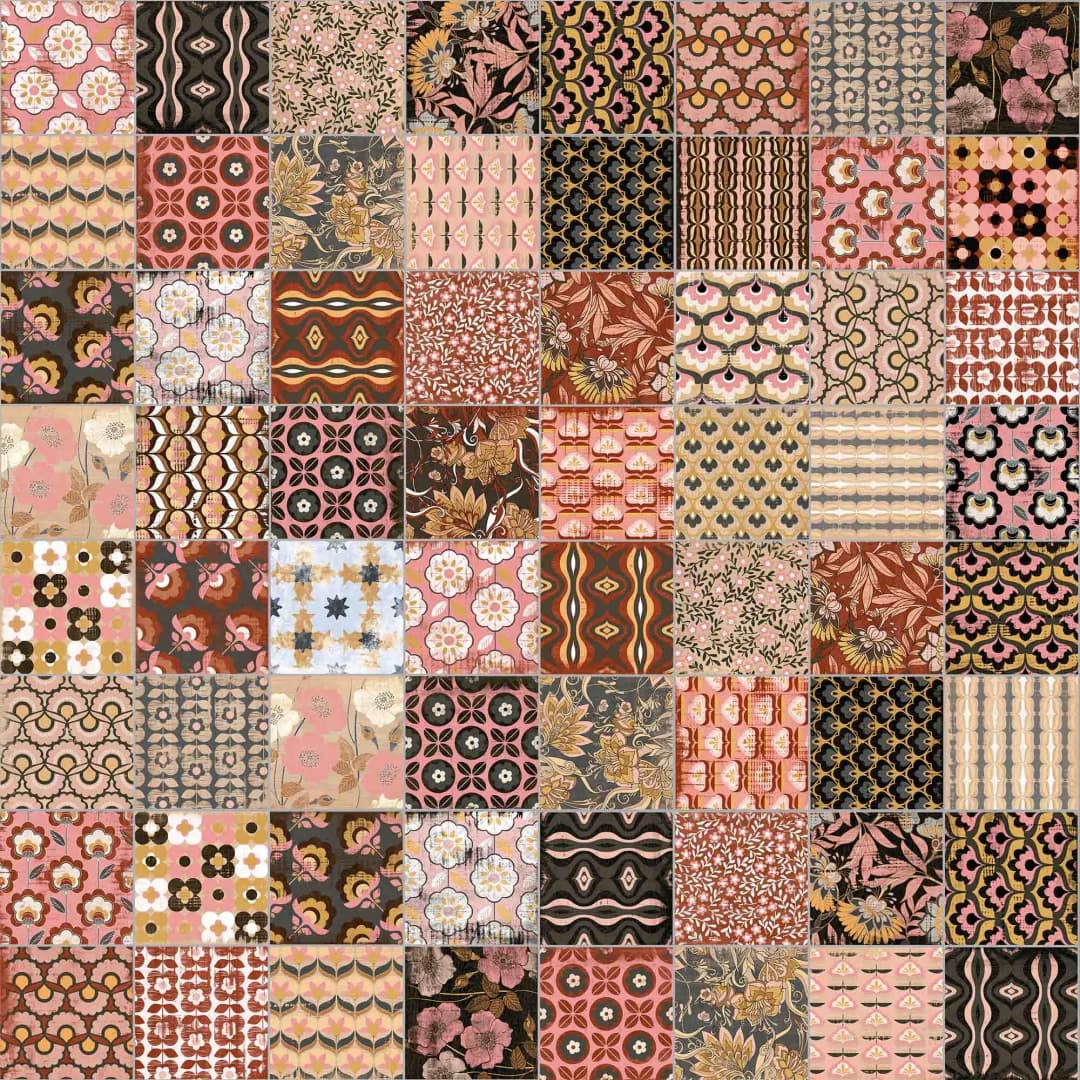 Porcelanato Ike Mix Summer Multicolor Mate 25x25 cm