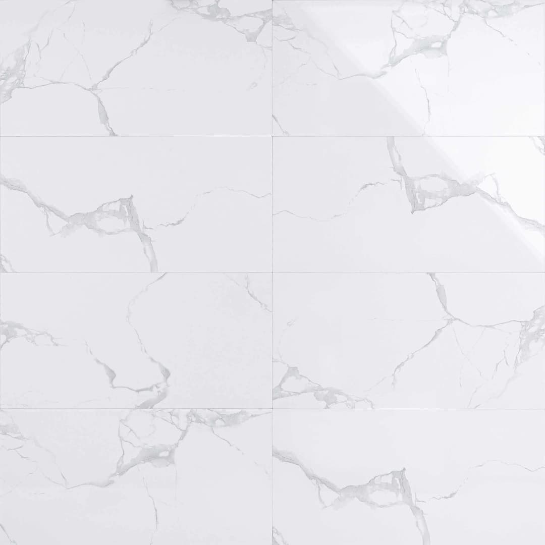 Cerámica Muro Polar Calacatta Blanco Brillante 30x60 cm