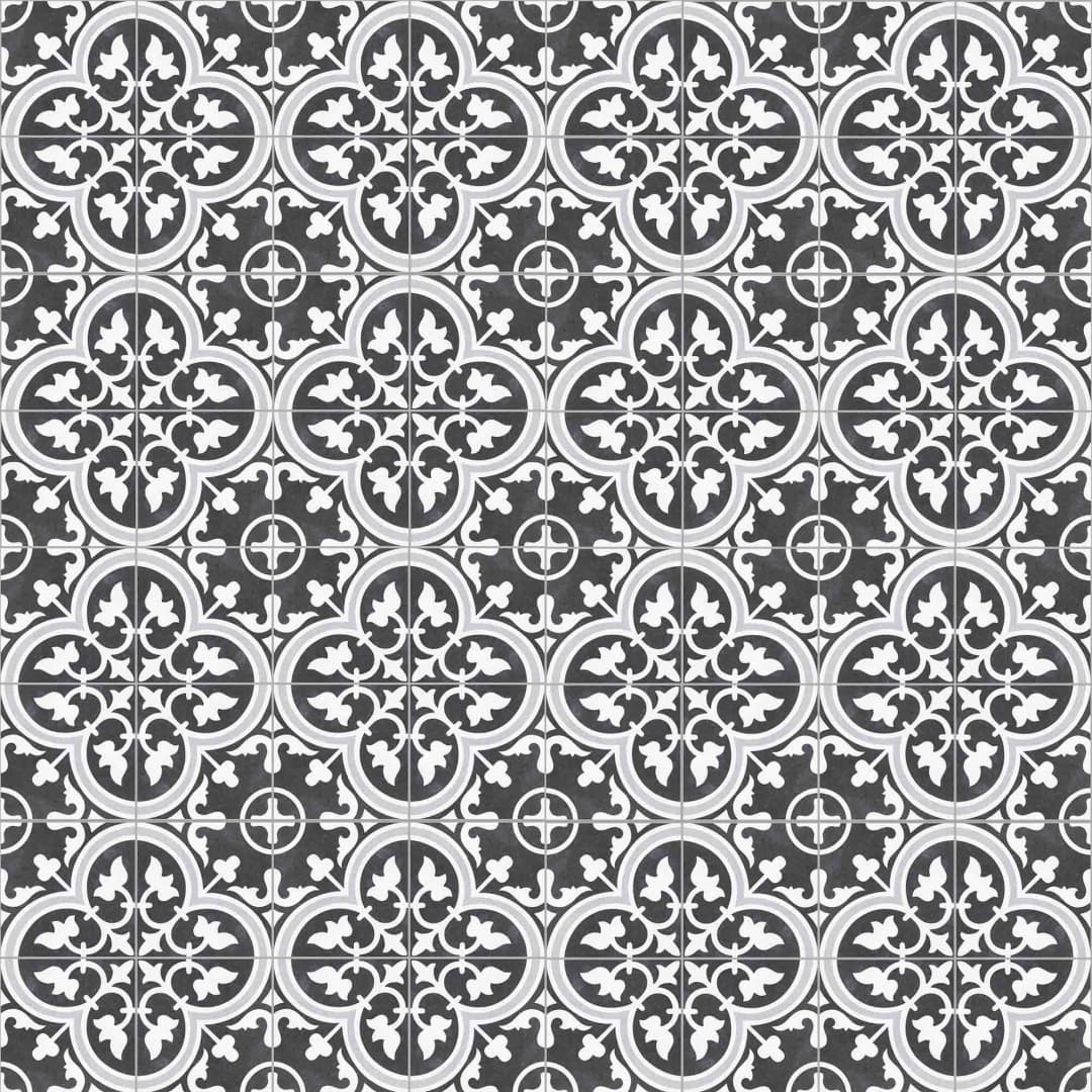 Porcelanato Arte Due Negro Mate 25x25 cm