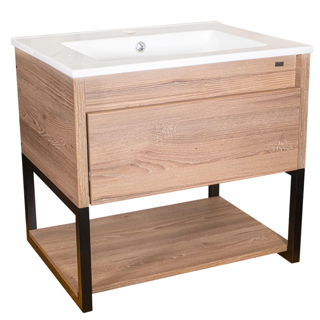 Mueble de Baño Ralf con Lavamanos 700x550 mm 1 Cajón y Repisa Miel
