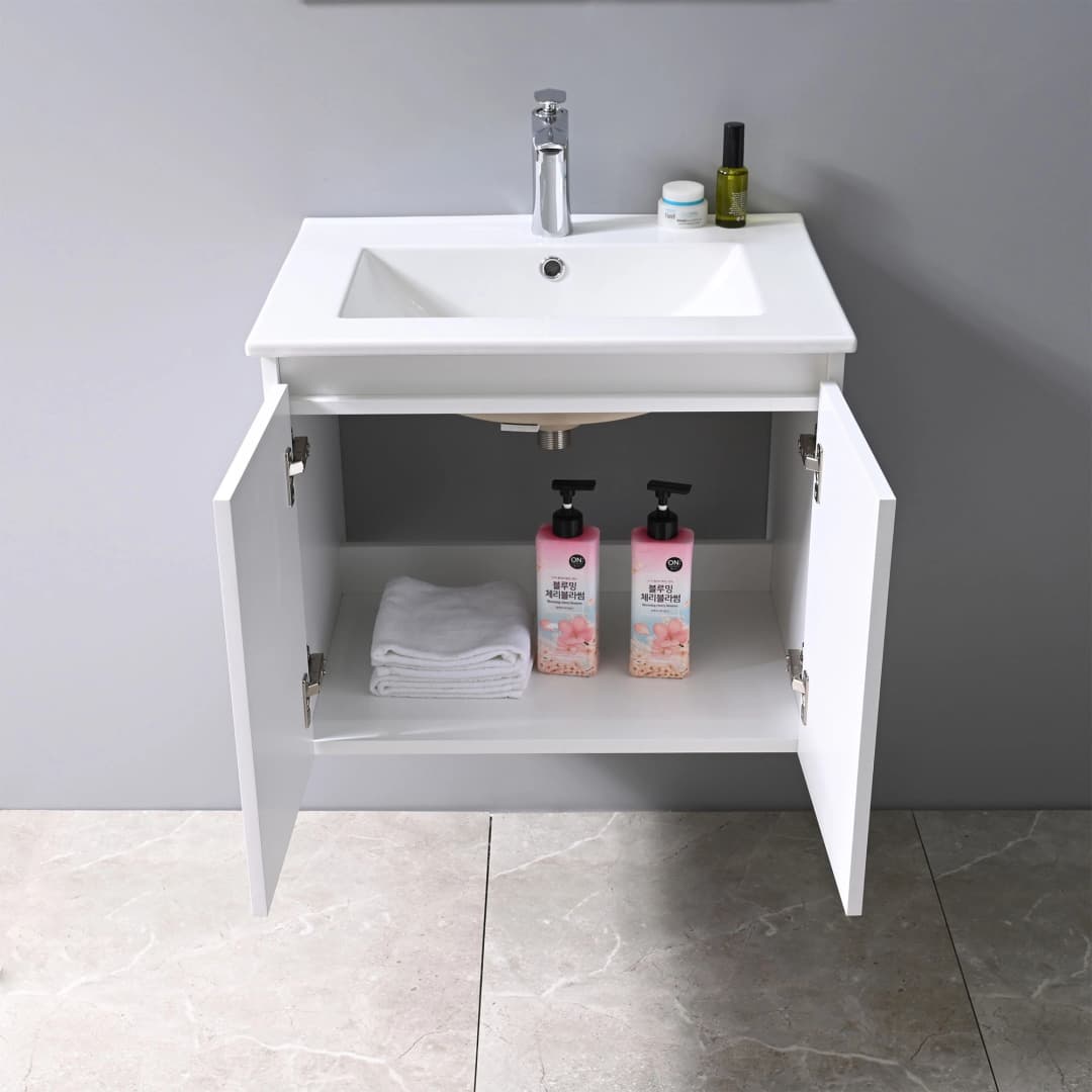 Mueble de Baño Queen con Lavamanos 600x455x480 mm 2 Puertas Blanco