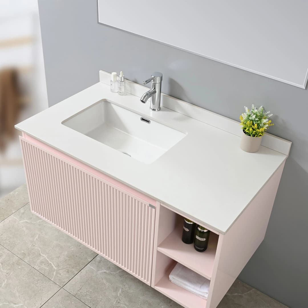 Mueble de Baño Giorgia con Lavamanos 1000 mm 1 Cajón Soft Pink