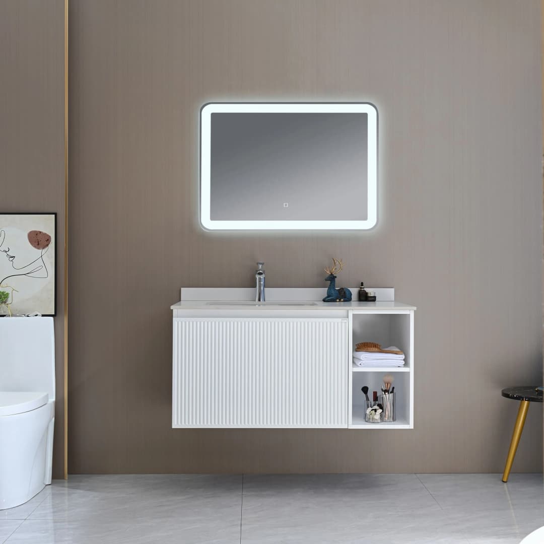 Mueble de Baño Giorgia con Lavamanos 1000 mm 1 Cajón White Glossy