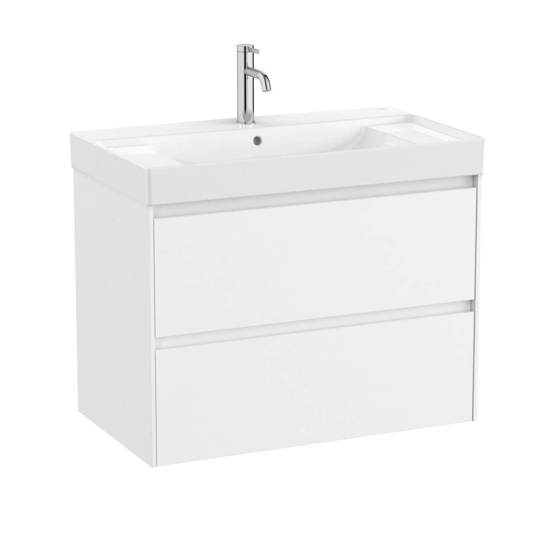 Mueble de Baño Ona sin Lavamanos 800x460x645 mm 2 Cajones Blanco Mate