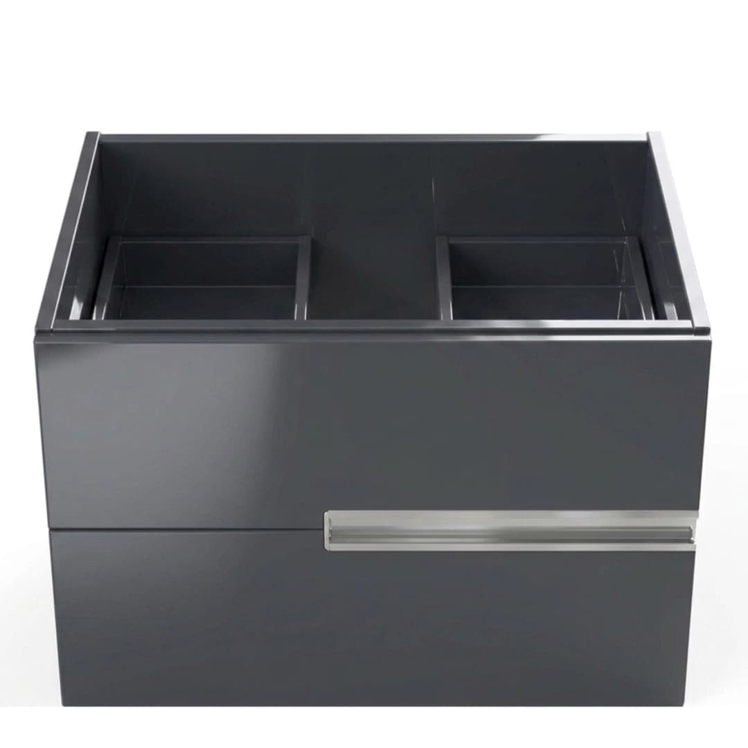 Mueble Base Victoria-N 2 Cajones 800 mm Gris Antracita