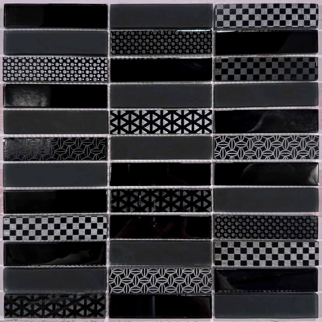 Mosaico Crystal Stone Negro 30x30 cm