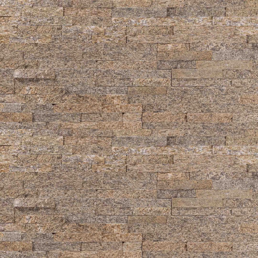 Piedra Fachaleta Quarzo Brasil Brillo Beige 15x60 cm