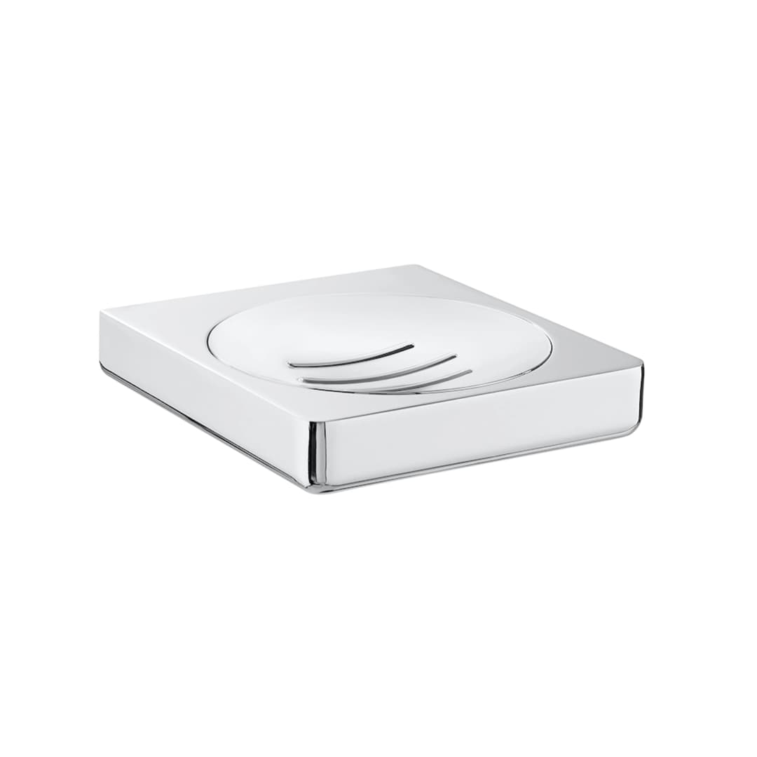 Jabonera Tempo Metal Blanco 12x11x2.5 cm