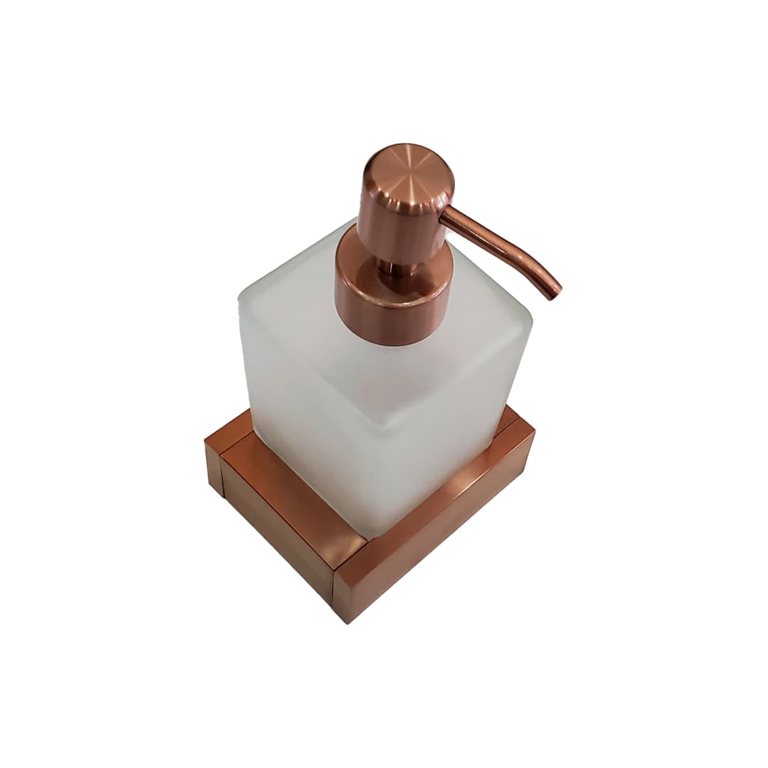 Dispensador de Jabón Kubika Latón Rosado 8.4x8.5x16.7 cm