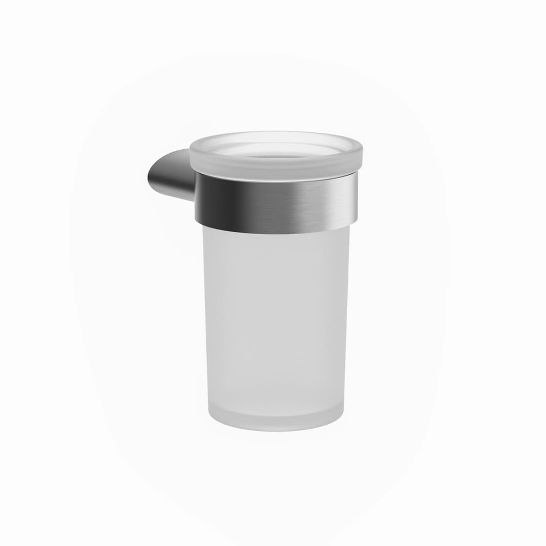 Portavaso Urban Acero Inoxidable y Vidrio Gris 6.8x9.3x11 cm