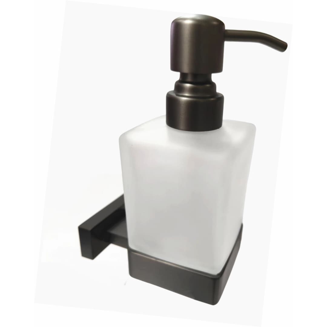 Dispensador de Jabón Atlas Latón Grey Mate 6.4x11.9x16 cm