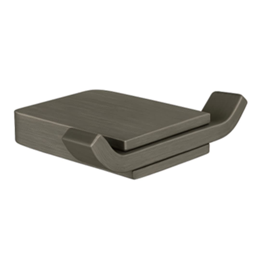 Percha Asis Doble Zinc Grafito 4.5x6.5x1.5 cm