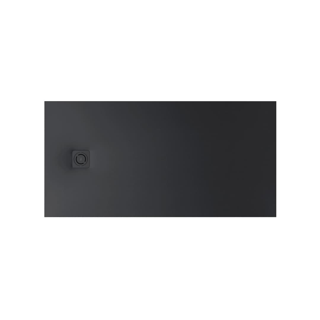 Receptáculo Ultraplano de Stonex Terran Negro Mate 1600x800x32 mm