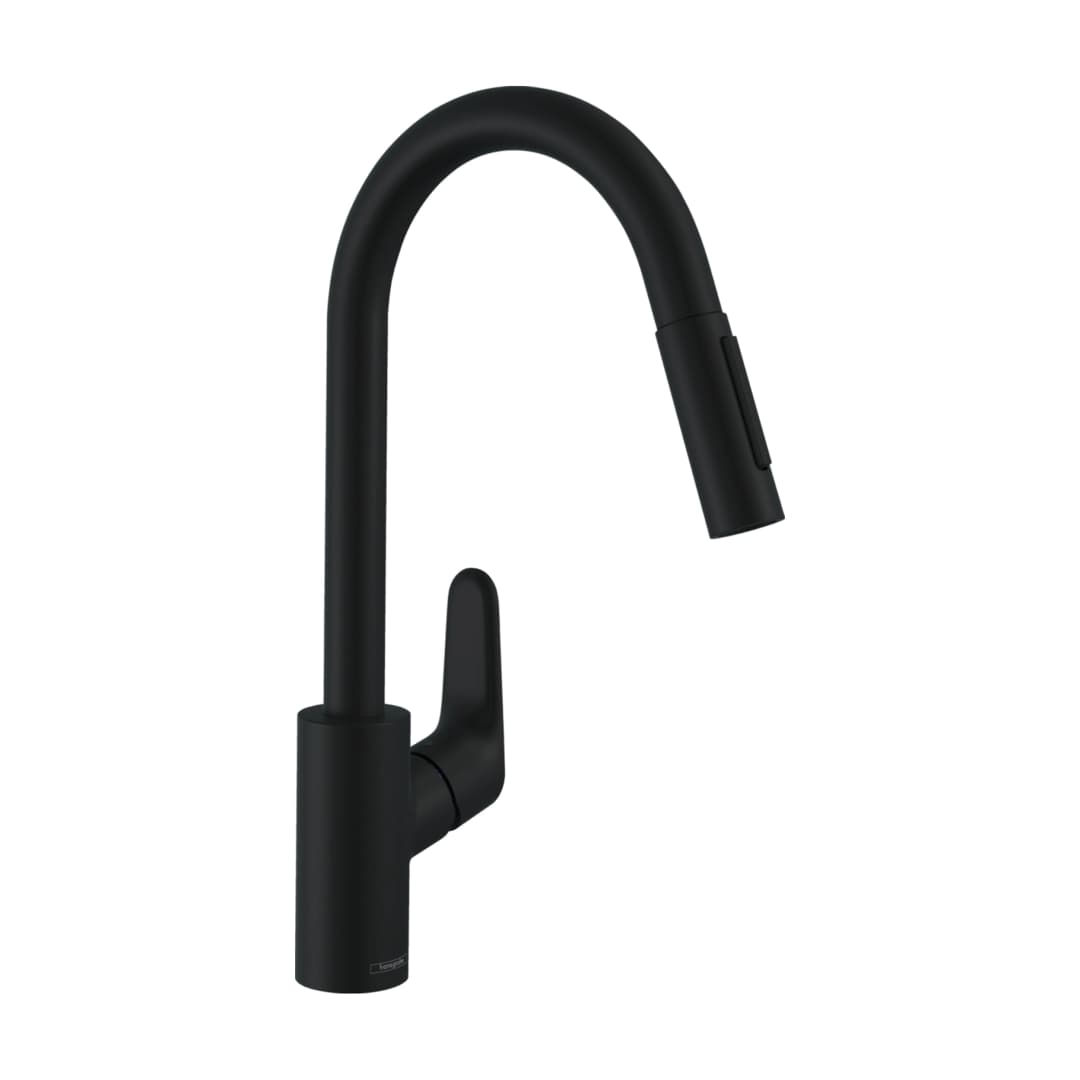 Griferia Cocina Focus M41 Caño Extraíble 2 Jet 31815670 Negro Mate