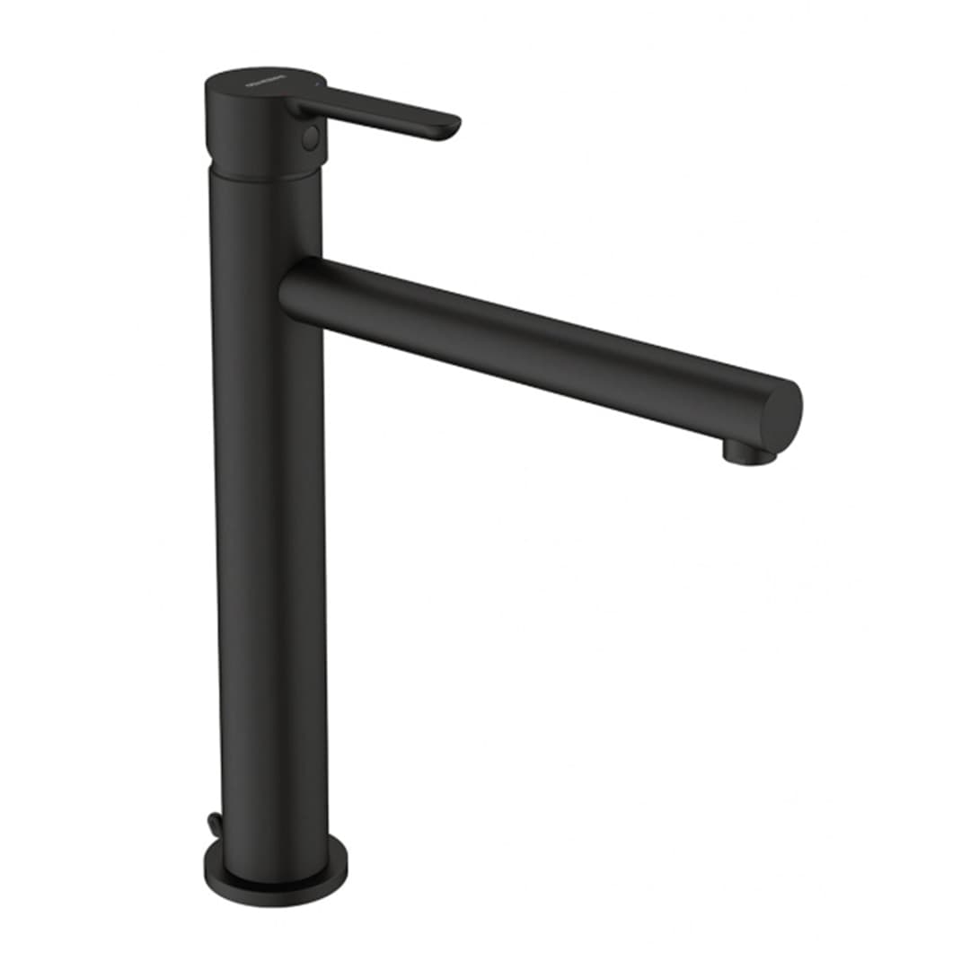Grifería Lavamanos Oslo 23 cm S/Desagüe Negro Mate
