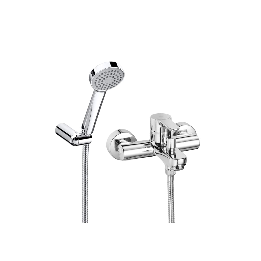 Grifería Ducha Tina L20 Expuesta C/Ducha Fono, Flexible, Soporte A5a0109c02 Cromo