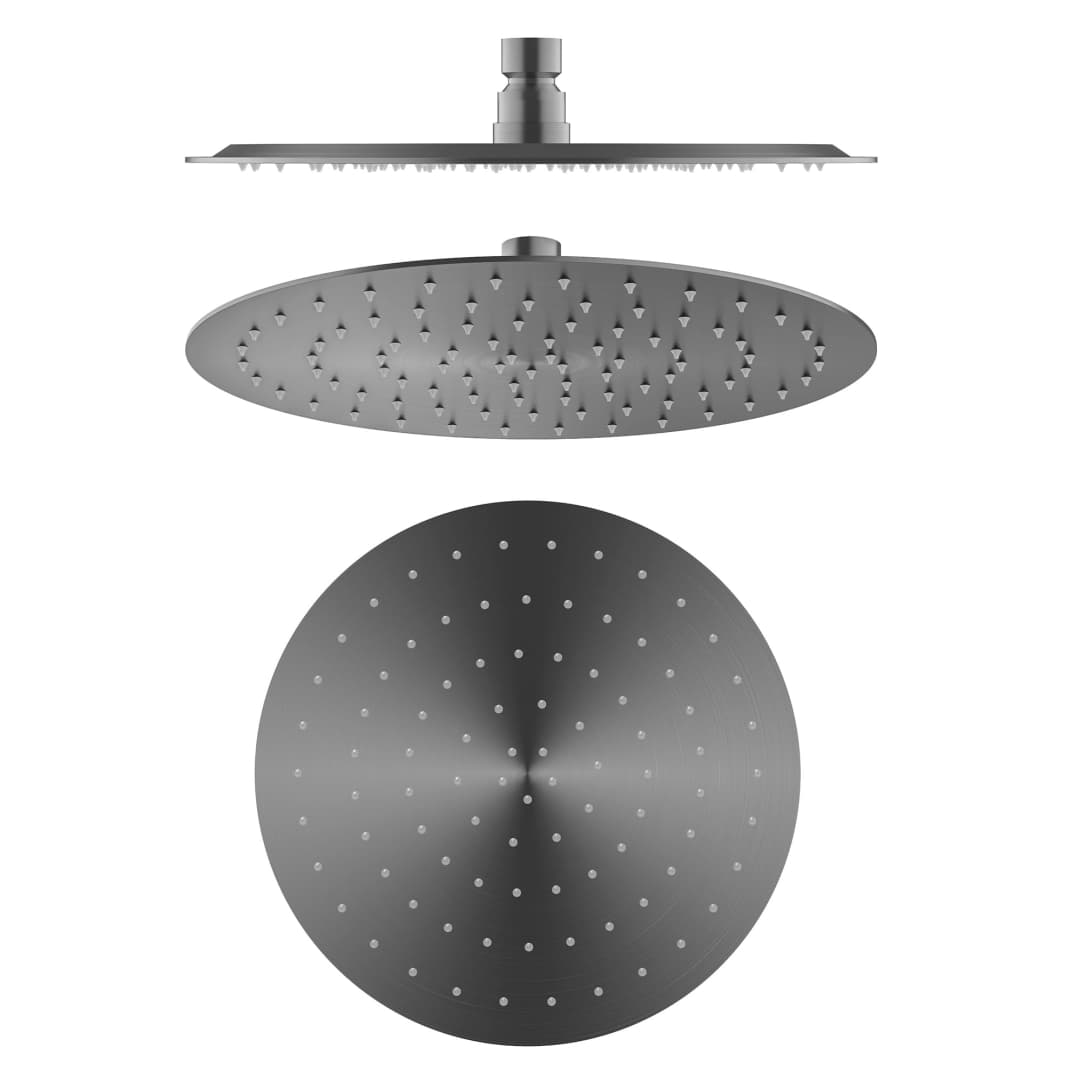 Plato Ducha Urban Redondo 25 cm 1 Jet sin Brazo Gun Grey