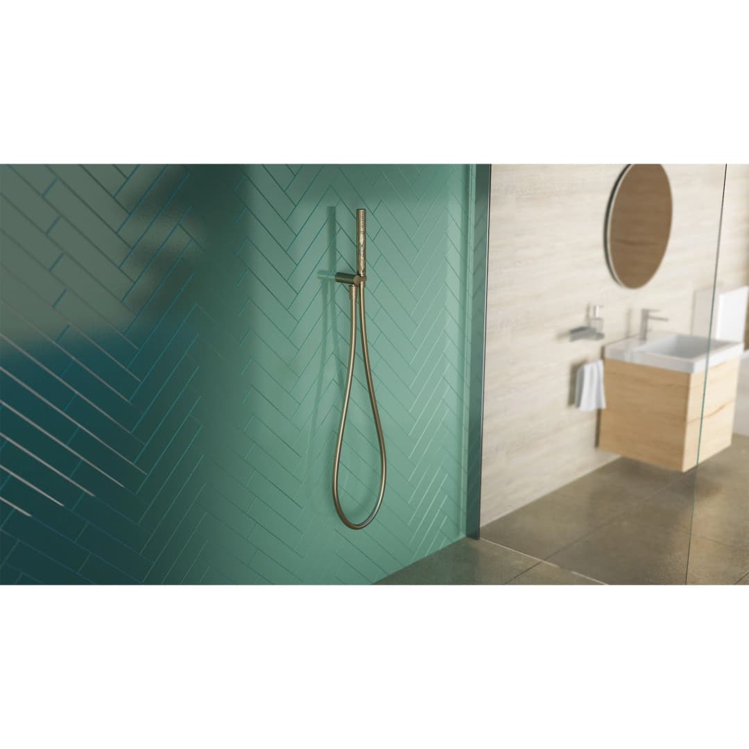 Set Soporte Ducha Colors C/Ducha Fono, Flexible , Uníon Muro Antique Bronze