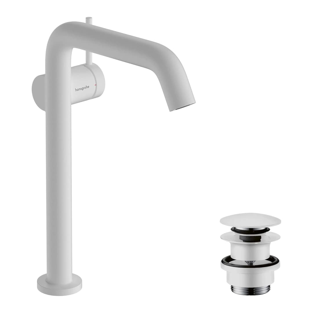 Griferia Lavamanos Tecturis S Lateral 24 Cm Coldstart 73370700 Blanco Mate