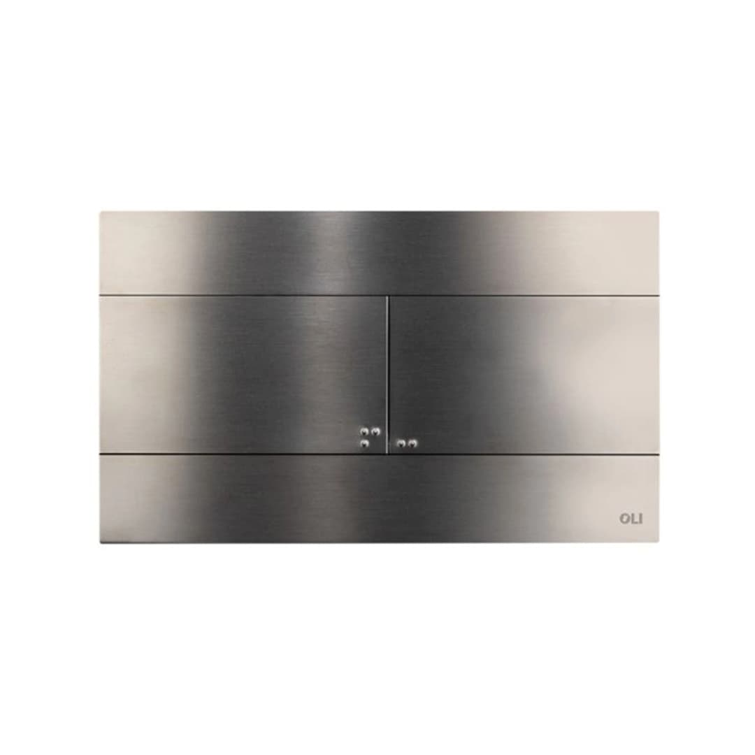 Placa De Accionamiento Doble Slim Inox Gun Metal 255x150x78 mm