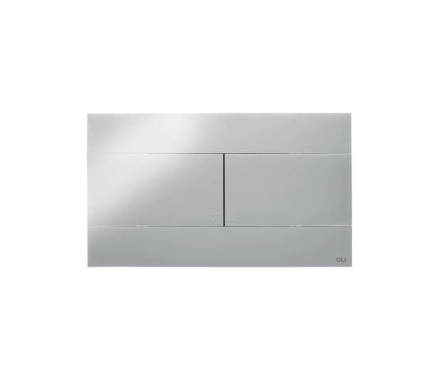 Placa de accionamiento doble Slim cromada para cisternas empotradas OLI