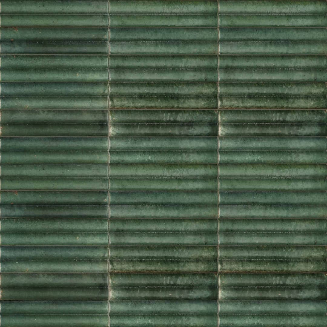 Porcelanato Lume Green 3D Swing Brillante 6x24 cm