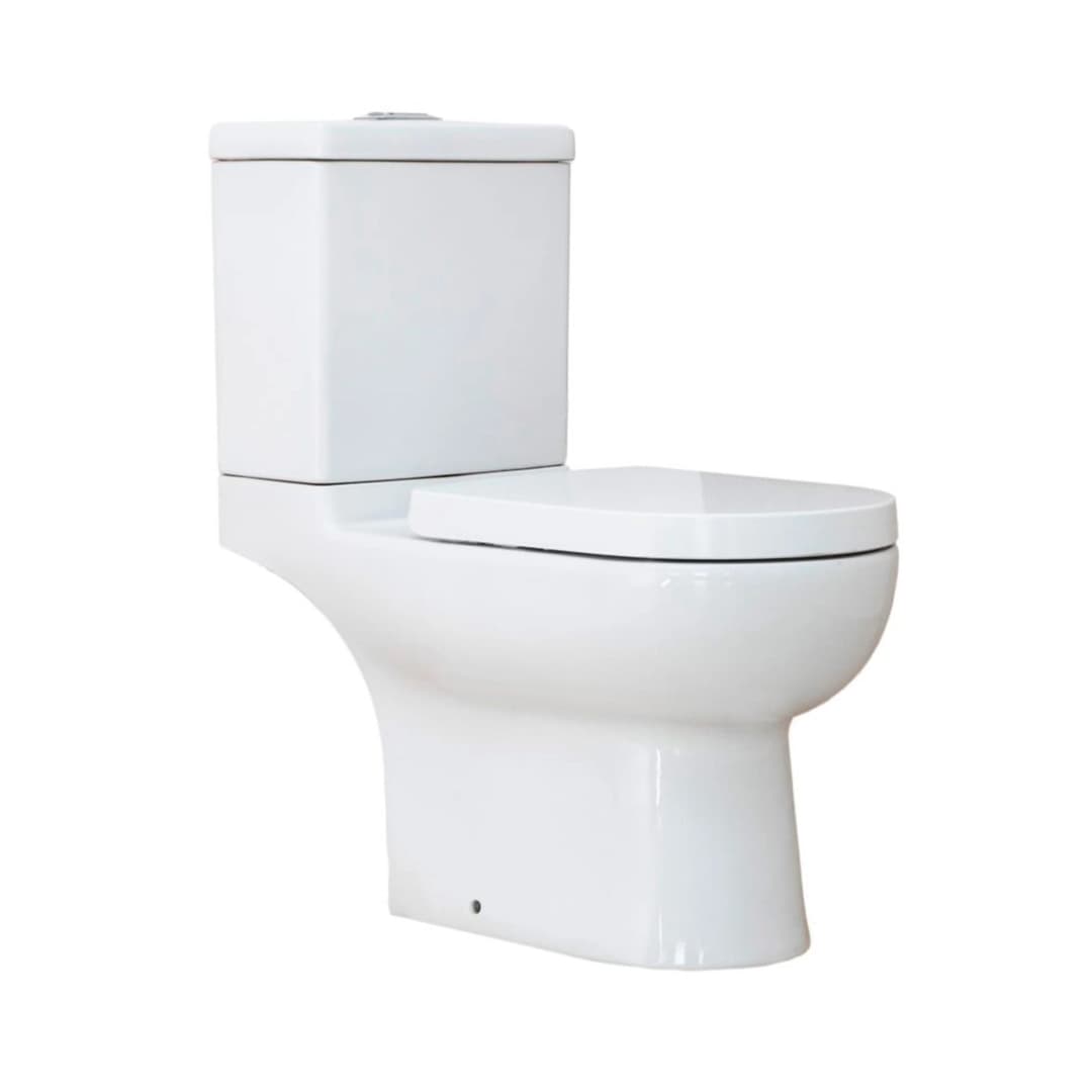 WC Santorini Leed Descarga Muro con Asiento y Fijaciones Blanco