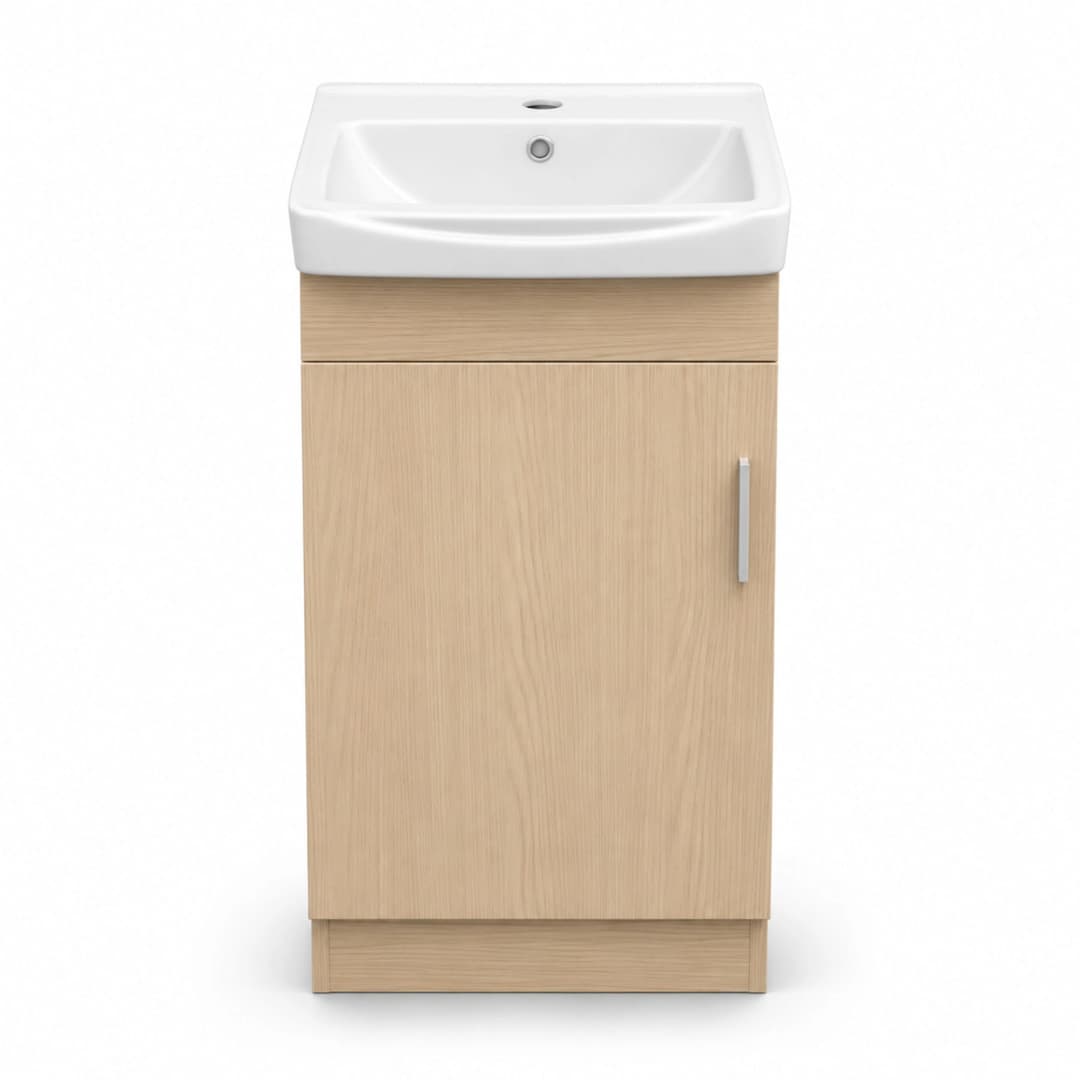Mueble de Baño Bali con Lavamanos 435x360x830 mm 1 Puerta Roble