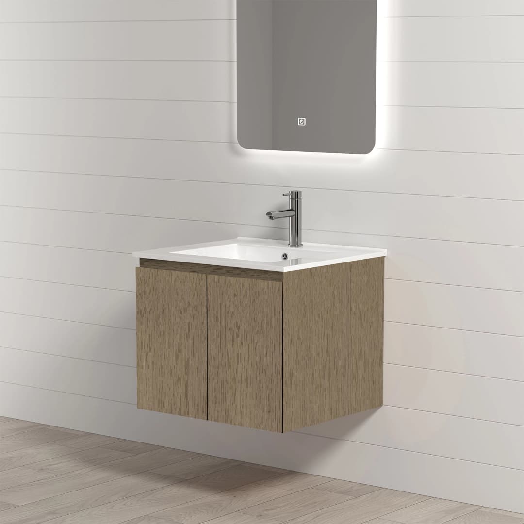 Mueble de Baño Nepal-N con Lavamanos 610x465x500 mm Beige 2 Puertas