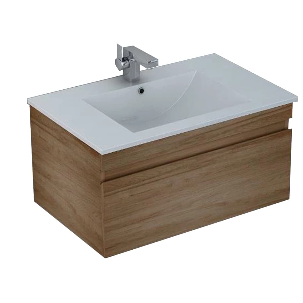 Mueble de Baño Delfos con Lavamanos 500x450x350 mm 1 Cajón Light Oak