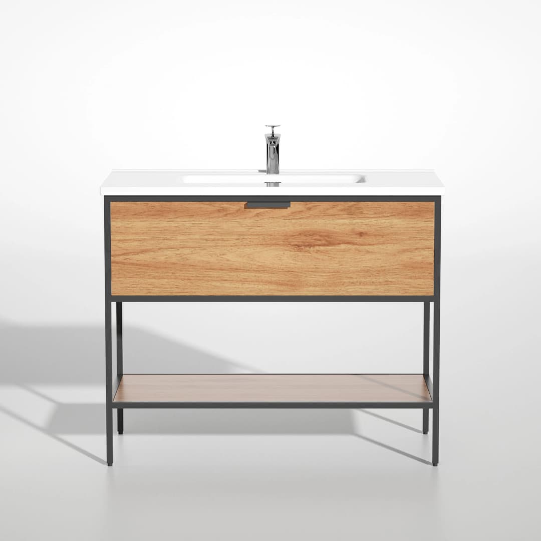 Mueble de Baño Metropolitan con Lavamanos 1200x465x850 mm 1 Cajón Walnut