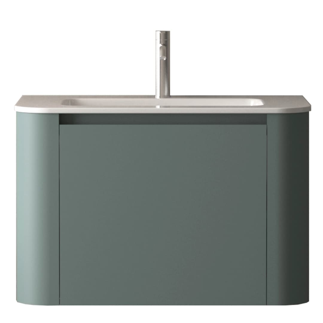 Mueble de Baño Manhattan con Lavamanos 800x368x465 mm Dos Cajones Verde