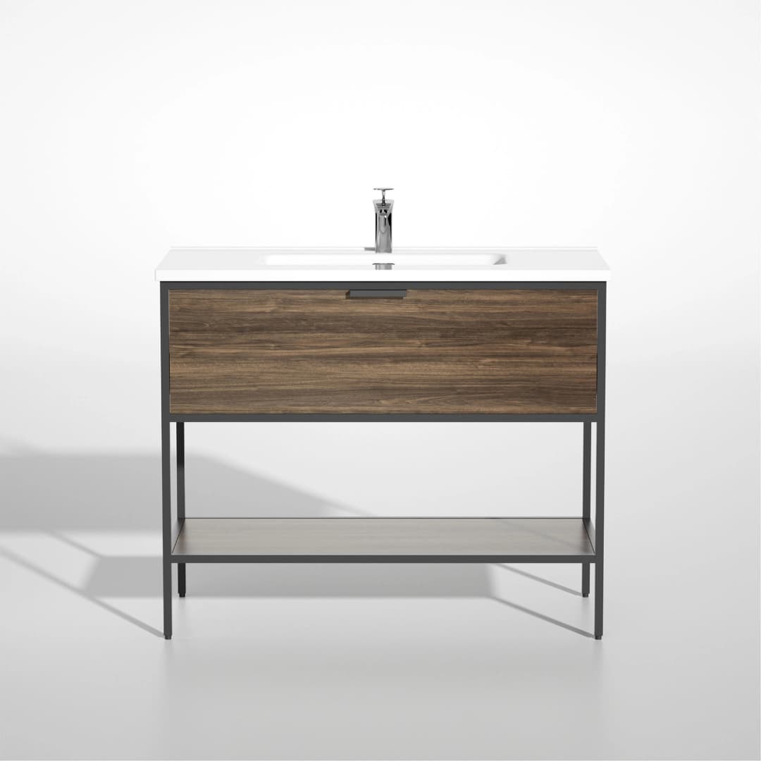 Mueble de Baño Metropolitan con Lavamanos 1200x465x850 mm 1 Cajón Black Walnut