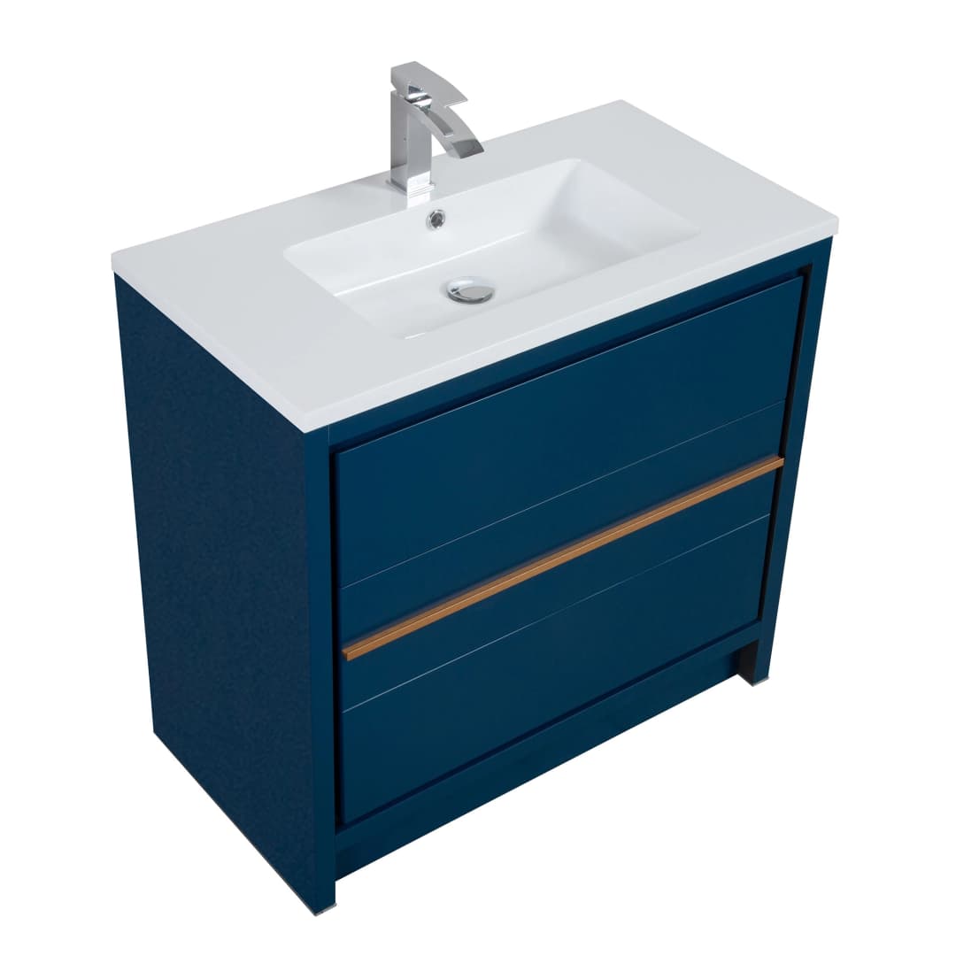 Mueble de Baño Avant con Lavamanos 900x8320x480 mm 2 Cajones Deep Blue