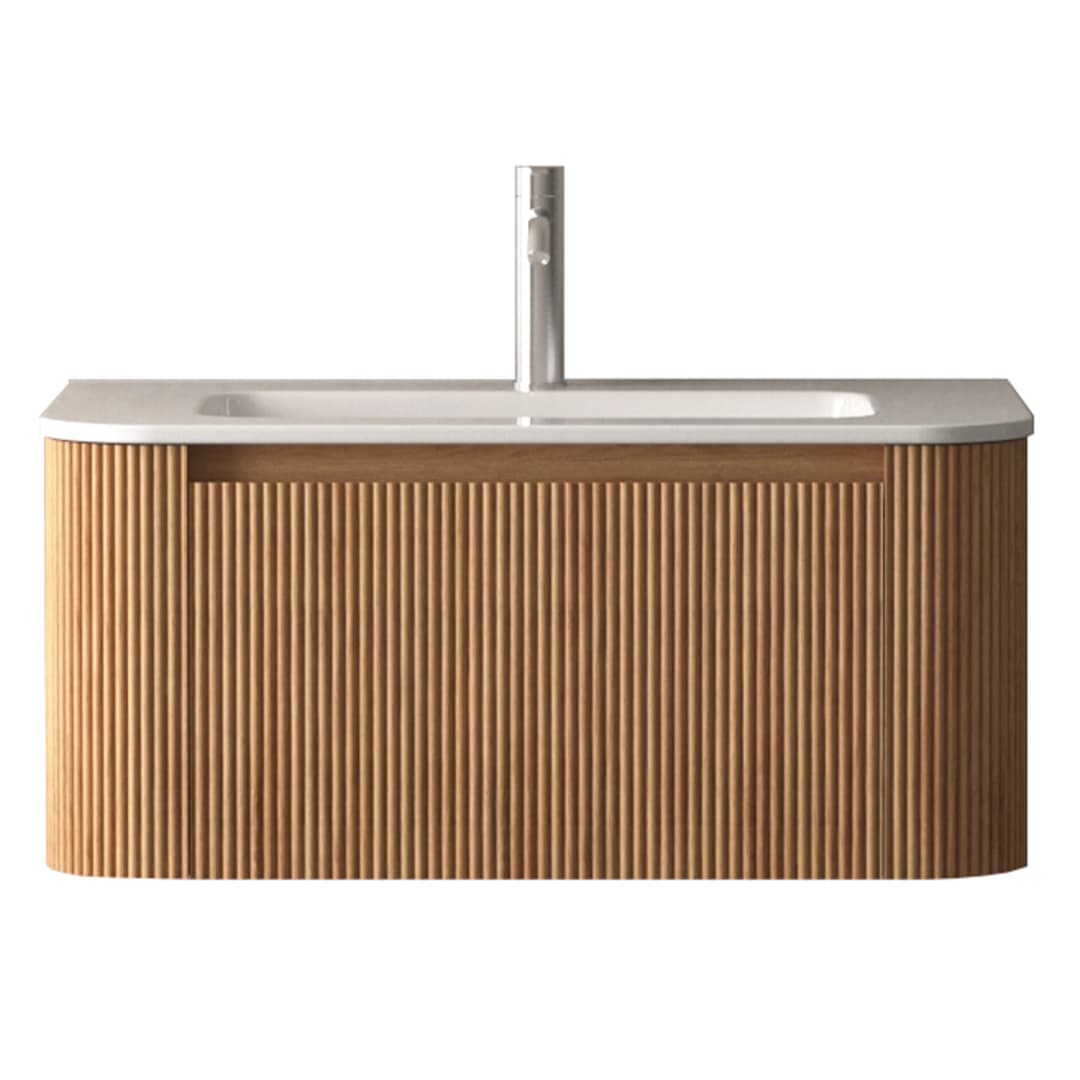 Mueble de Baño Madison con Lavamanos 800x368x465 mm 1 Cajón Light Wood