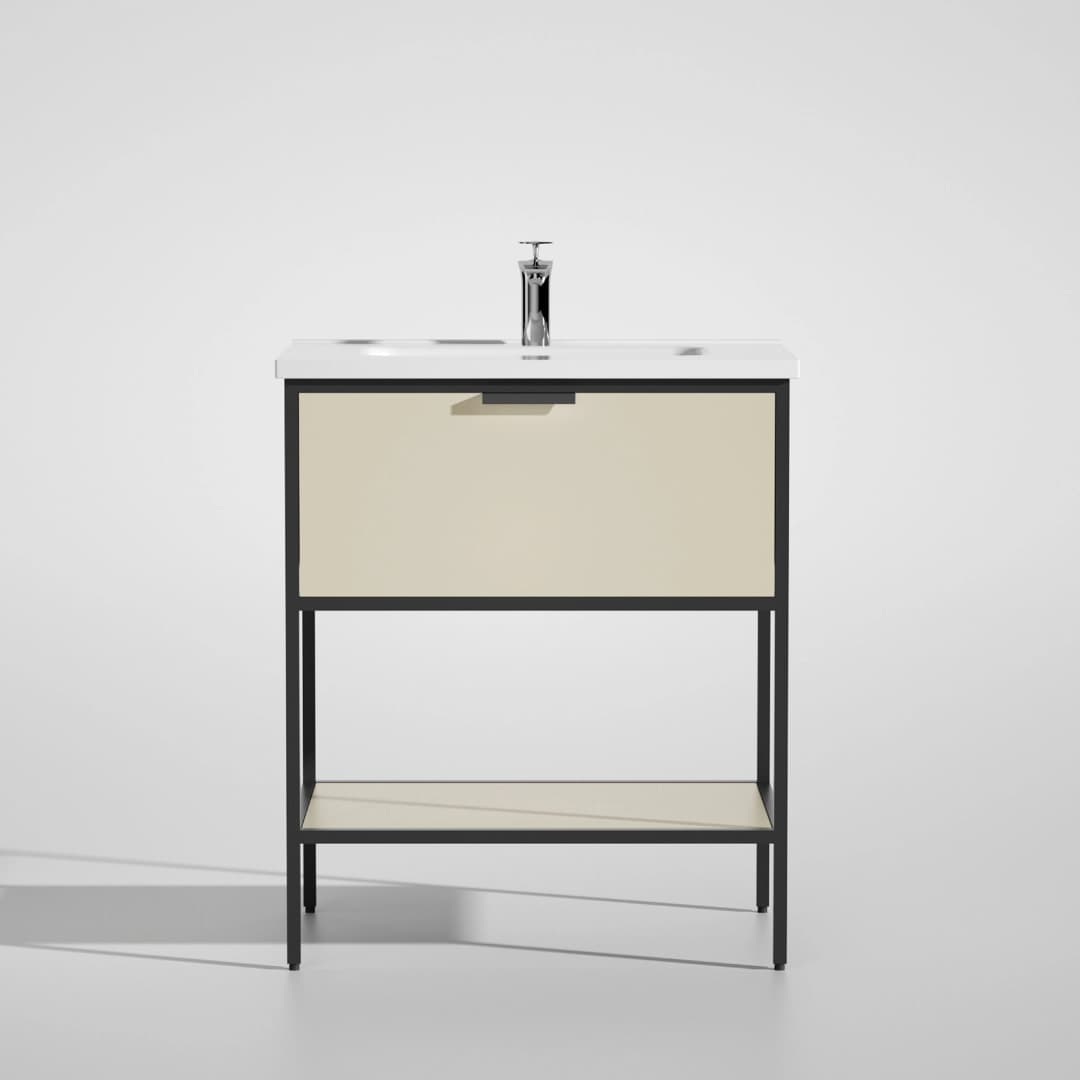 Mueble de Baño Metropolitan con Lavamanos 800x465x850 mm 1 Cajón Beige