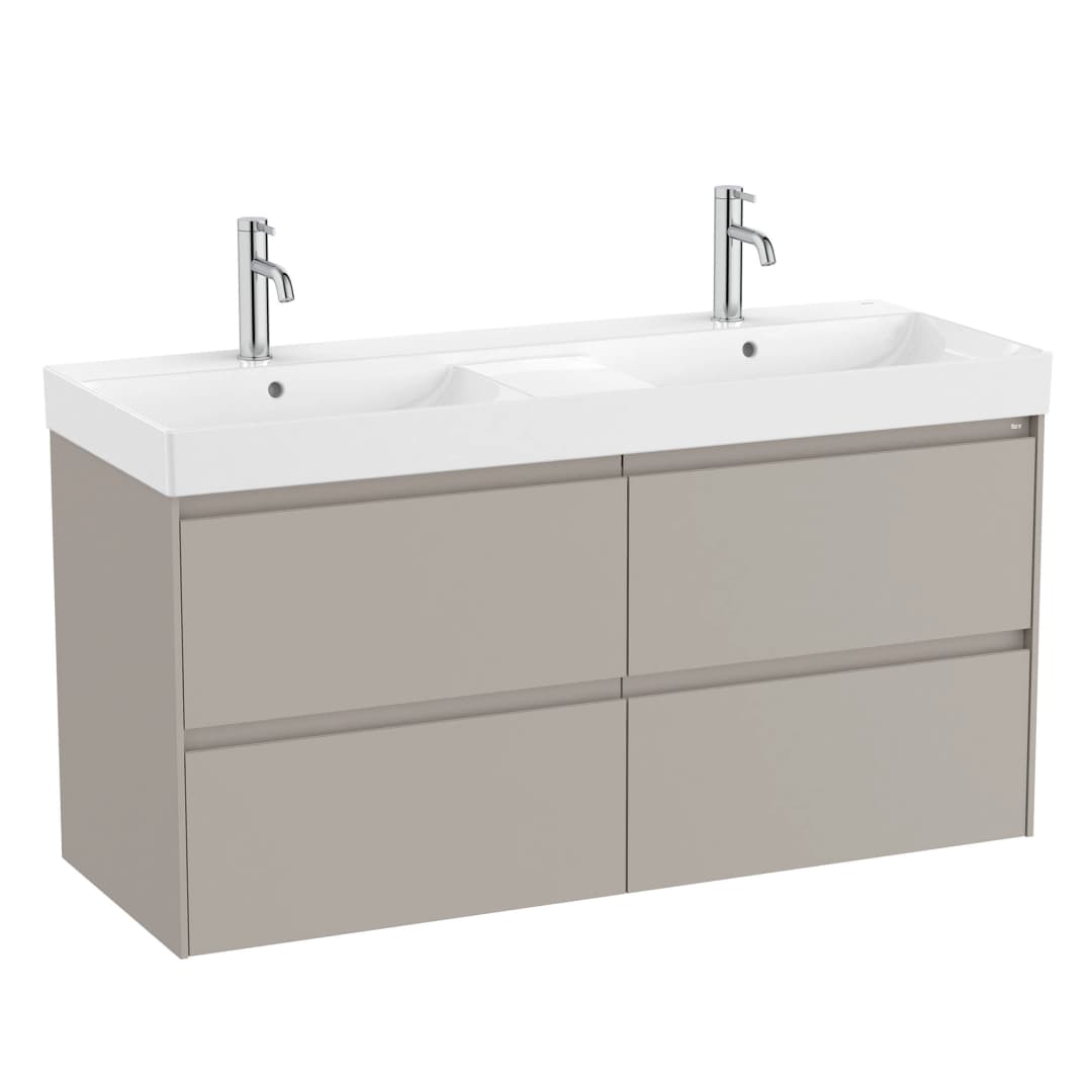 Mueble de Baño Ona con Lavamanos 1200x460x645 mm Gris 4 Cajones