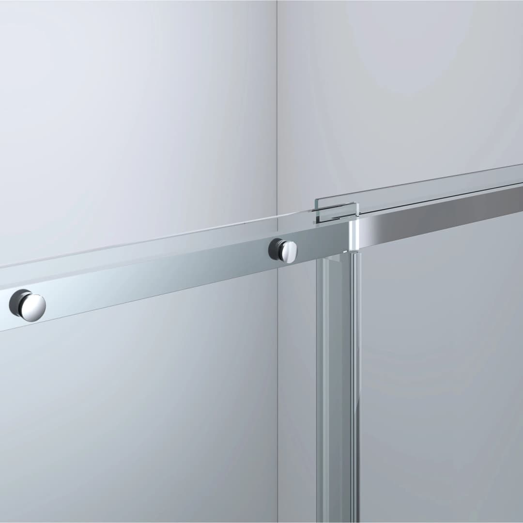 Mampara Ducha Grecia Corredera Vidrio Templado Reversible Cromada 1200x1950 mm