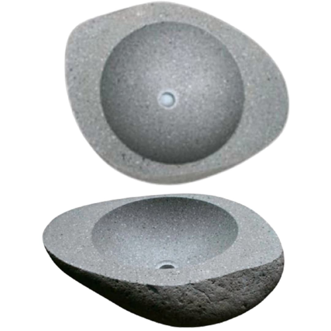 Lavamanos Monza Gris de Piedra Natural sin Rebalse