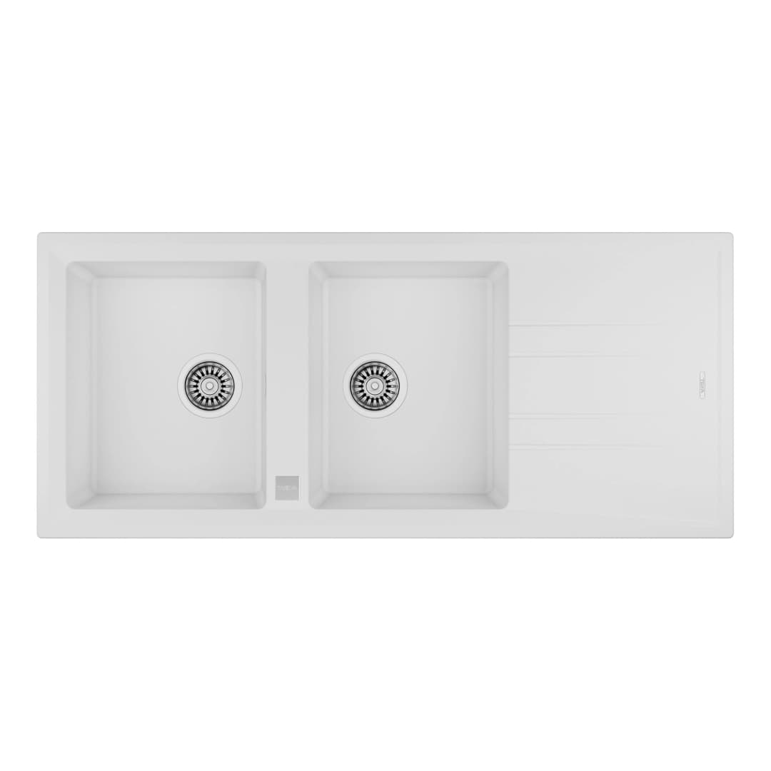 Lavaplatos Stone 2 Cubetas Y Escurridor 510x860x200 mm