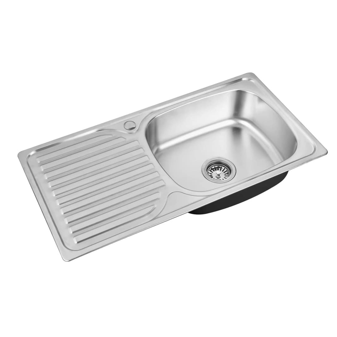 Lavaplatos Soho 1 Cubeta y Escurridor Acero 855x435x160 mm