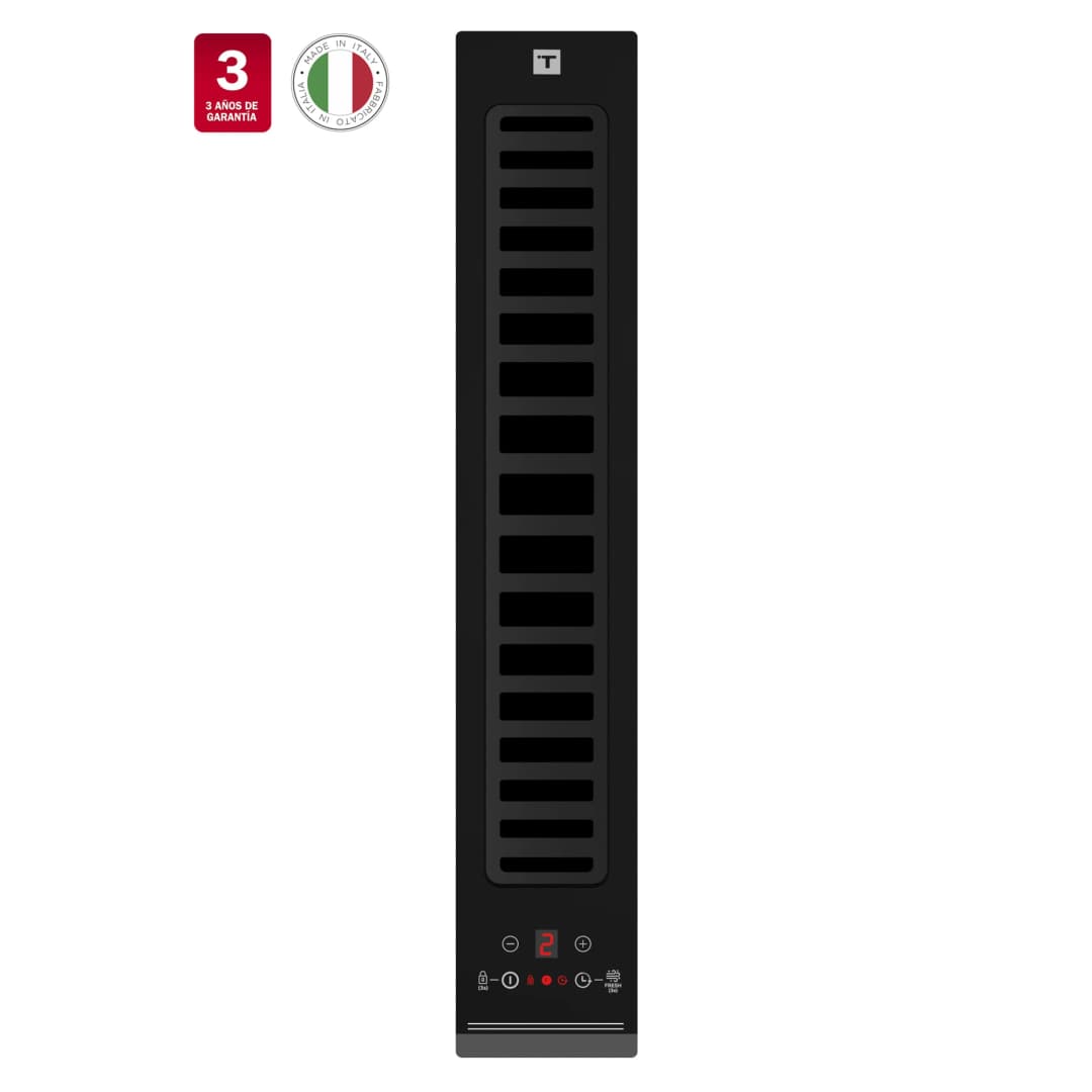 Campana Extracción Perimetral Vidrio Negro 51 cm