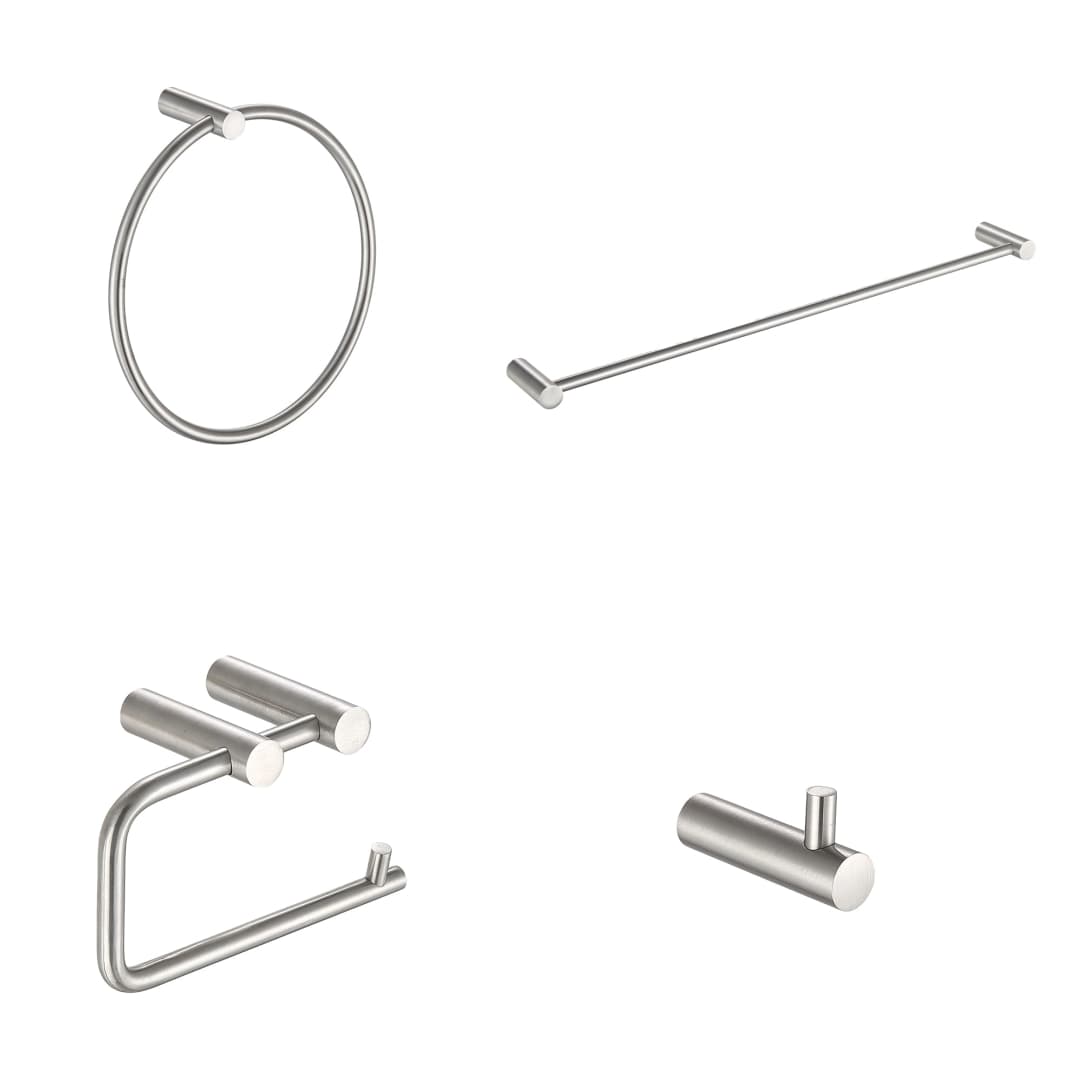 Pack Accesorios de Baño Capri 4 Piezas Cromado