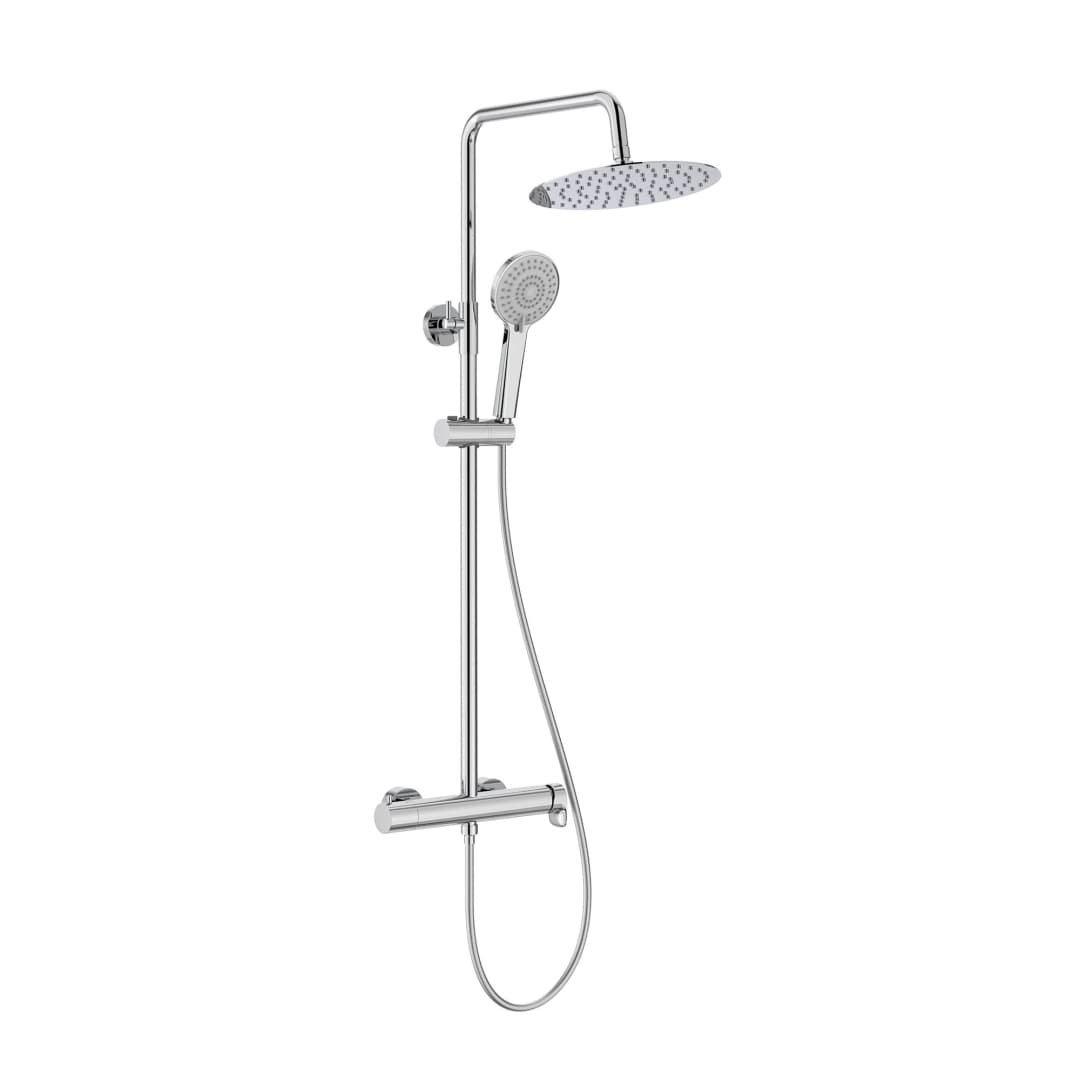 Columna Ducha Vega Plus Round 25 Cm A5A9A6EC00 Cromada