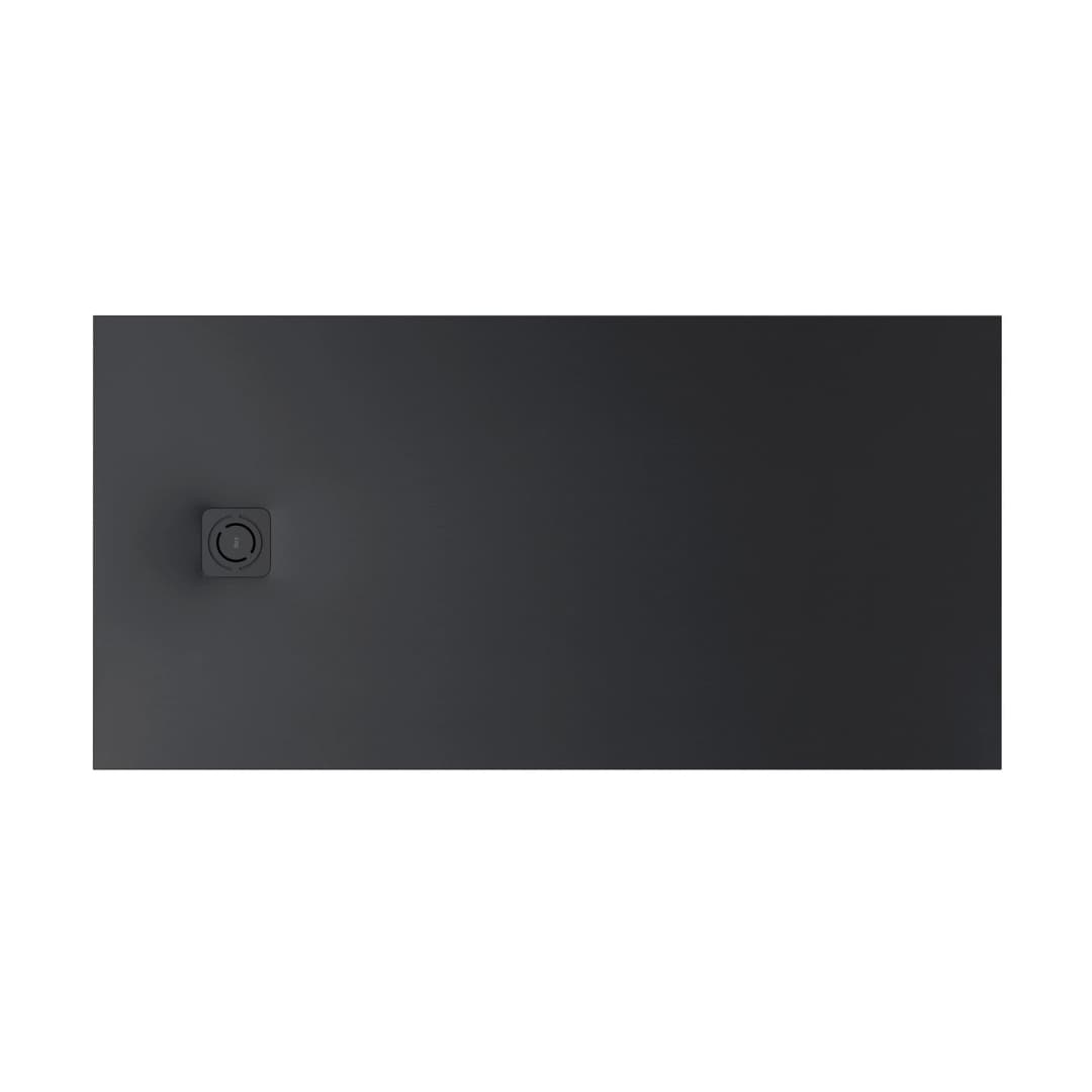 Receptáculo Ultraplano de Stonex Terran Negro Mate 1700x800x33 mm